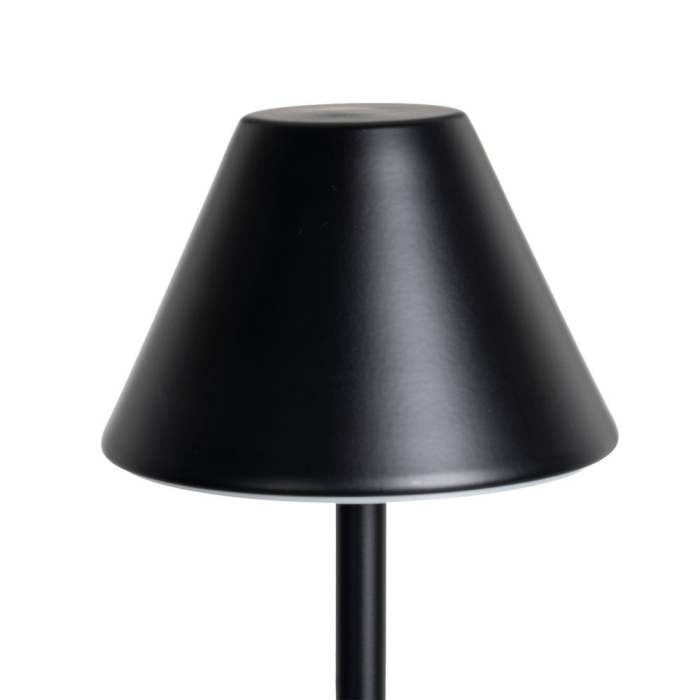 Lampă LED portabilă cu abajur conic negru [3]