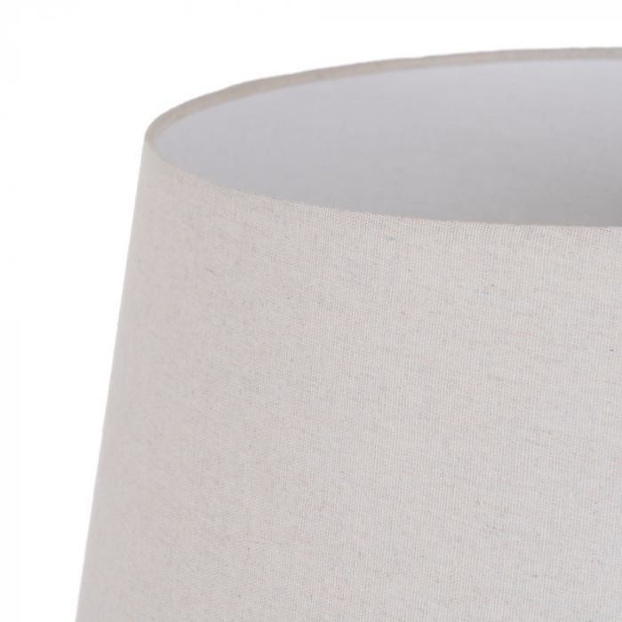 Lampa mare teracota alba cu abajur din in|Lampi voluminoase pentru decor rafinat [2]