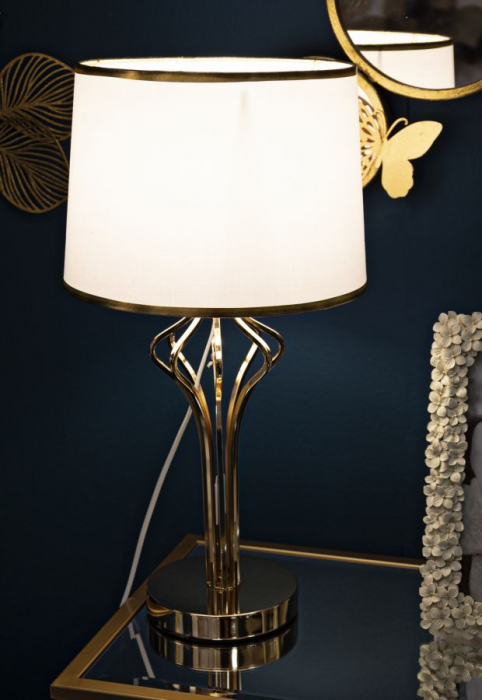 Veioza metalica aurie | Lampa de masa versatila CreativDeco [5]
