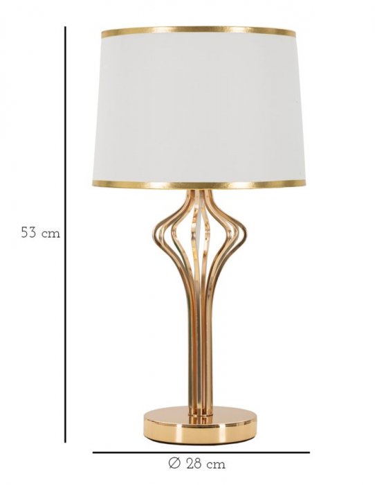 Veioza metalica aurie | Lampa de masa versatila CreativDeco [6]