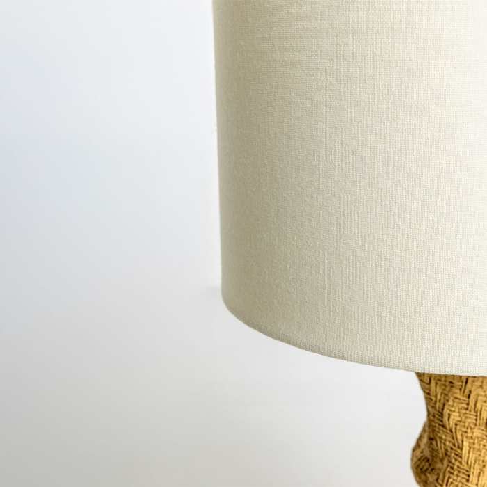 Lampă de masă cu abajur textil crem și bază naturală GIRAFFA [7]