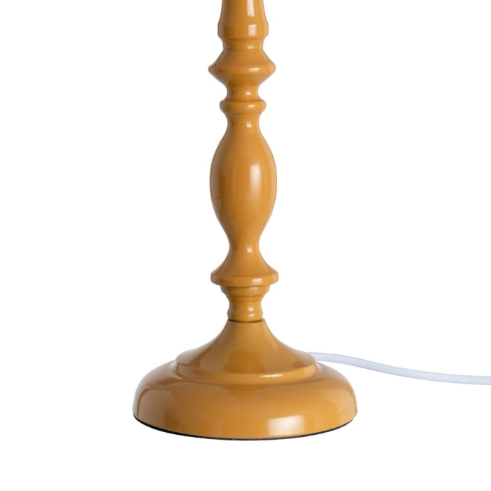 Lampă de masă muștar cu bază decorativă [6]