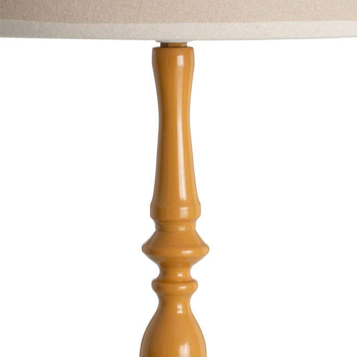 Lampă de masă muștar cu bază decorativă [5]