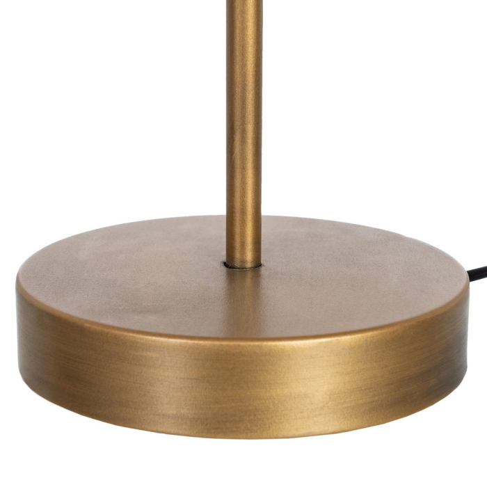 Lampă de masă natural-aurie din MDF și metal cu decor din mărgele [6]
