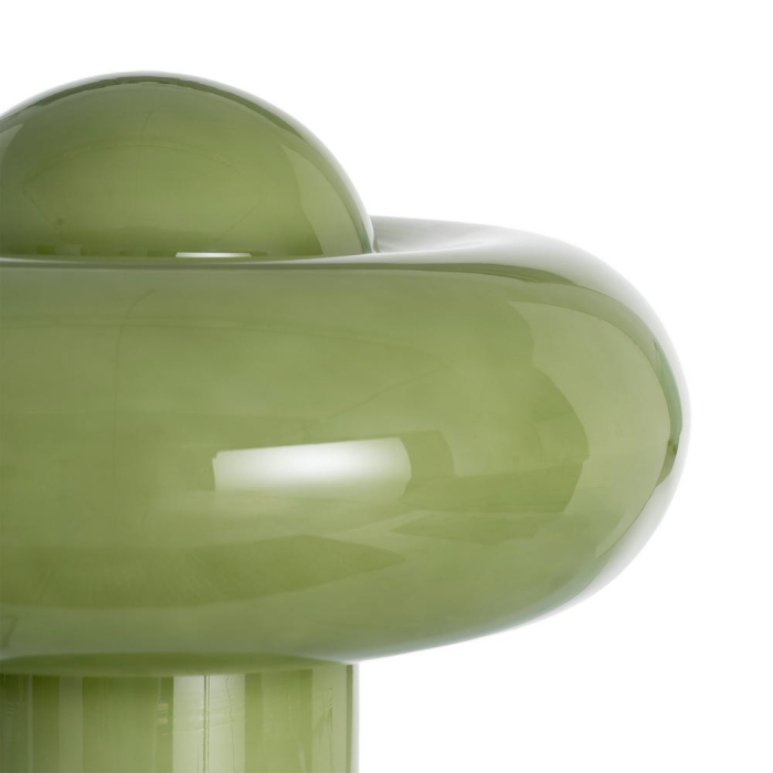 Lampă de masă verde retro din sticlă [2]