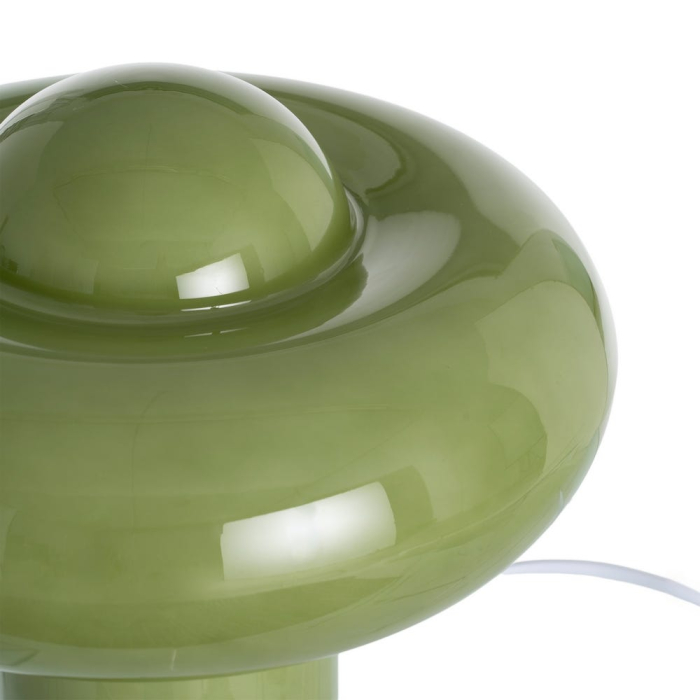 Lampă de masă verde retro din sticlă [3]