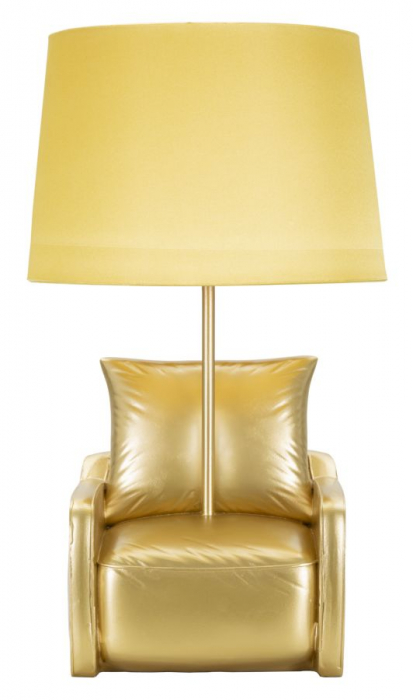 Veioza Midcentury galbena lampa de noptiera CreativDeco [1]