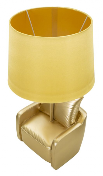 Veioza Midcentury galbena lampa de noptiera CreativDeco [3]