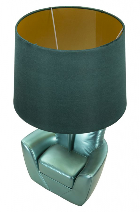Veioza turcoaz Midcentury design unic CreativDeco [5]