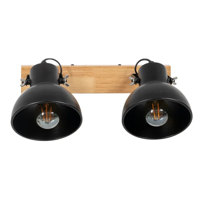 Lampă de perete dublă metal și lemn|Corpuri de iluminat pentru decor modern [2]