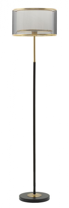 Lampa podea abajur dublu alb gri CreativDeco [1]