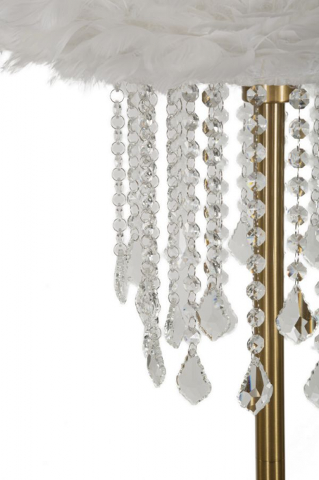 Lampa de podea aurie abajur alb CreativDeco [2]