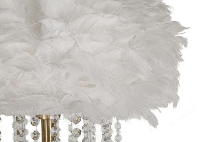Lampa de podea aurie abajur alb CreativDeco [3]