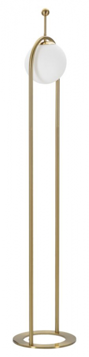 Lampa aurie podea arc abajur sferic alb CreativDeco [5]