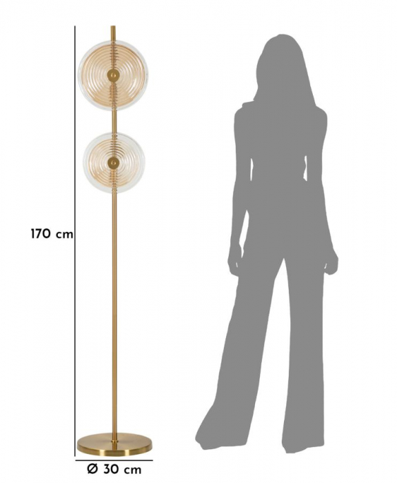 Lampadar auriu inalt | Stil glamour | CreativDeco [7]