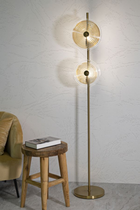 Lampadar auriu inalt | Stil glamour | CreativDeco [2]