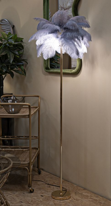 Lampa podea pene gri living CreativDeco [2]