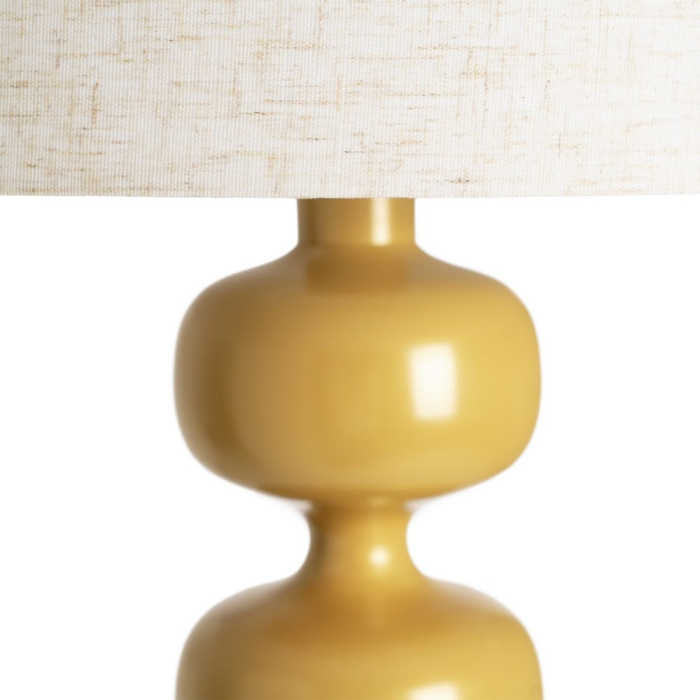Lampă de podea muștar cu picior din sfere decorative [4]