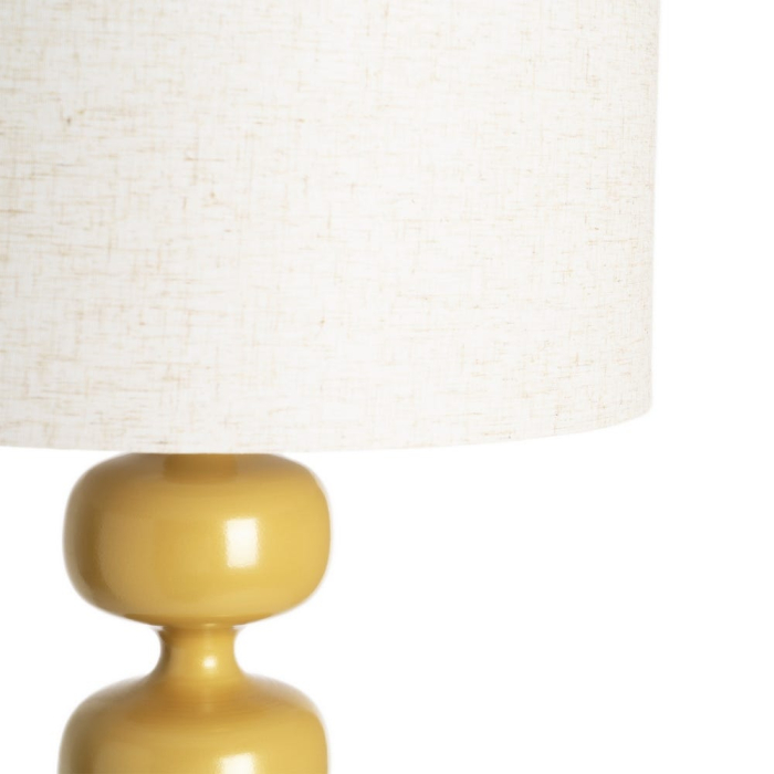 Lampă de podea muștar cu picior din sfere decorative [2]