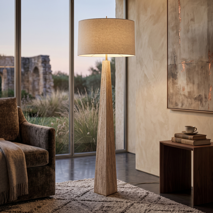 Lampa de podea Art Deco bronz bej|Iluminat interior de lux [2]