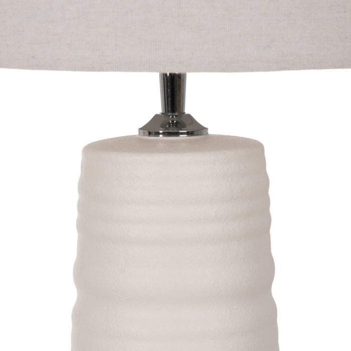 Lampa podea alba ceramica cu abajur in|Lampi inalte naturale pentru decor relaxant [4]