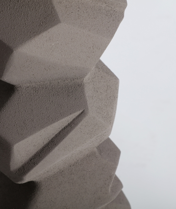 Lampă de podea din ceramică gri cu abajur textil off-white Pedra [2]