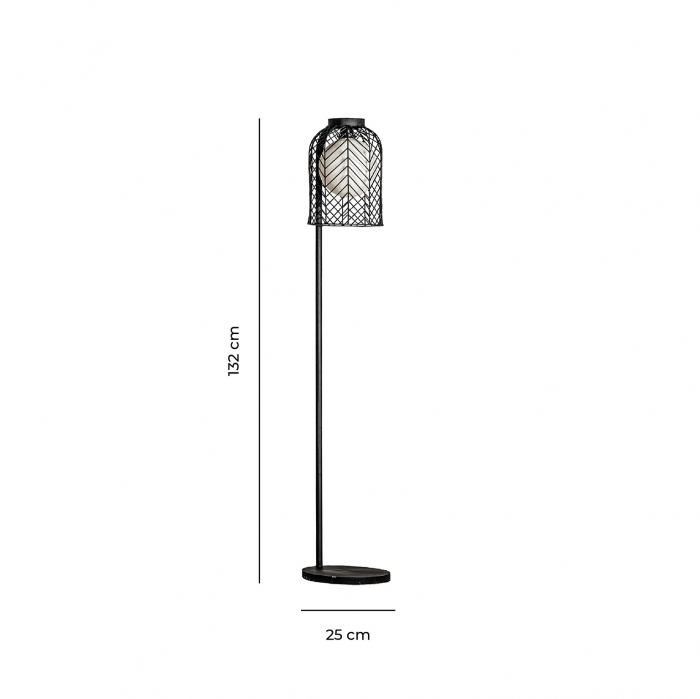 Lampa podea ciment negru Art Deco|Lampi industriale [3]