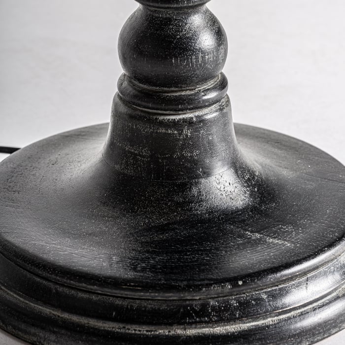 Lampa podea clasica lemn mango alb negru|Lampi elegante [4]
