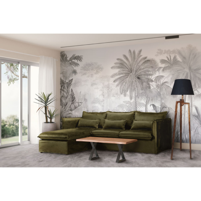 Lampă de podea lemn textil maro negru rustică [2]