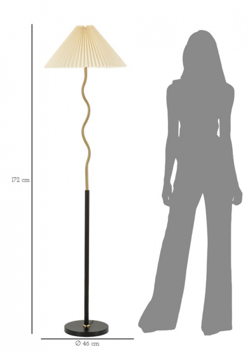 Lampa de podea eleganta abajur plisat CreativDeco [6]