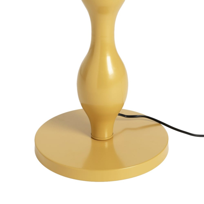 Lampă de podea muștar cu picior decorativ ondulat [8]