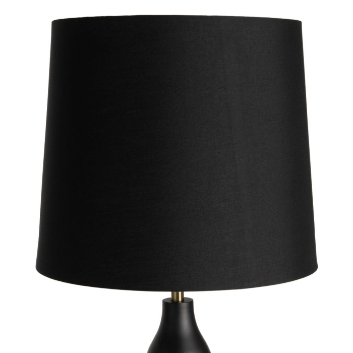Lampă de podea neagră cu picior decorativ ondulat [5]