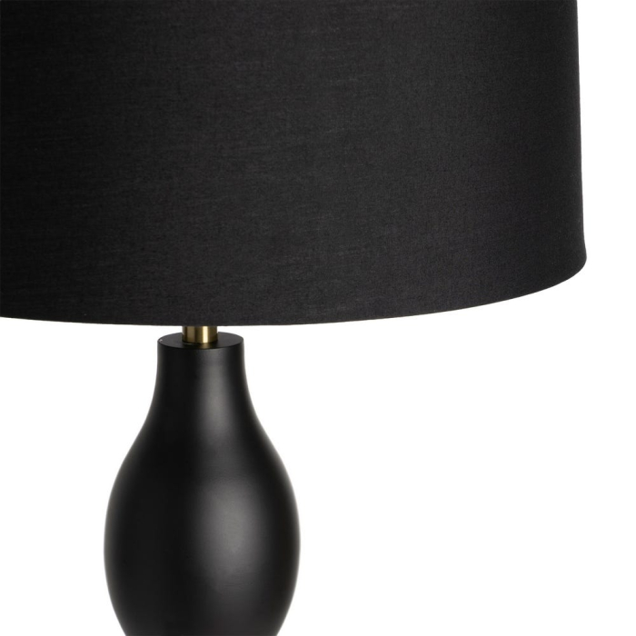 Lampă de podea neagră cu picior decorativ ondulat [2]