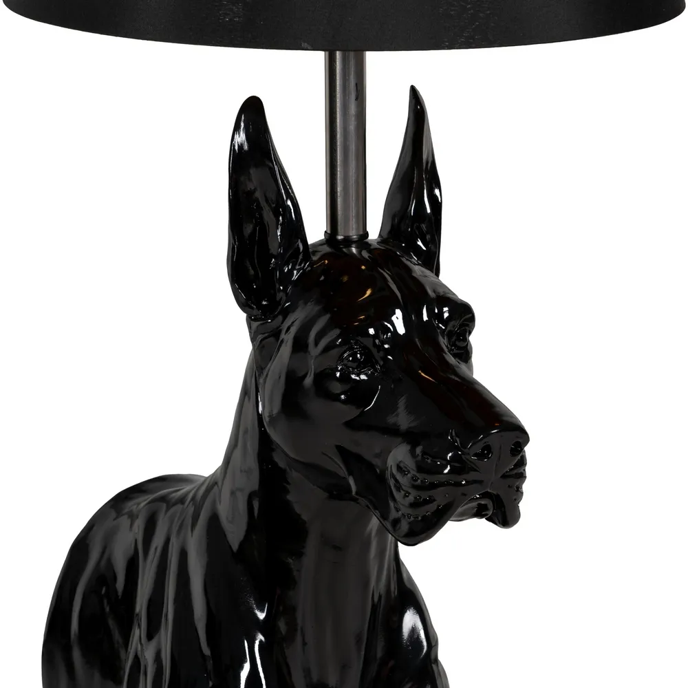 Lampadar caine rășină neagra|Iluminat ambiental elegant [3]