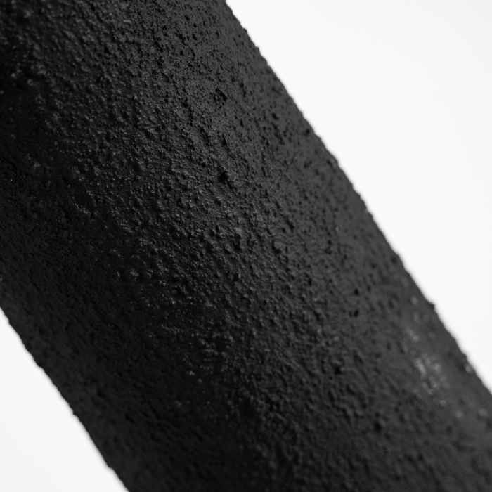 Lampa de podea sculpturala din rasina neagra cu interior placat auriu si silueta alungita Lierop 41x32x163 cm [4]