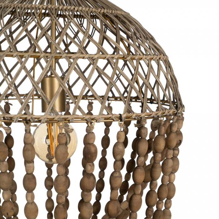 Lustra Boema cu Margele Lemn CreativDeco - Accente Unice Decor [2]