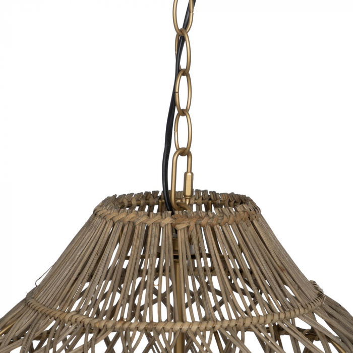 Lustra suspendata ratan si margele CreativDeco - Design elegant pentru interioare [6]