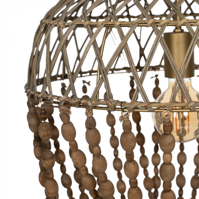 Lustra suspendata ratan si margele CreativDeco - Design elegant pentru interioare [4]