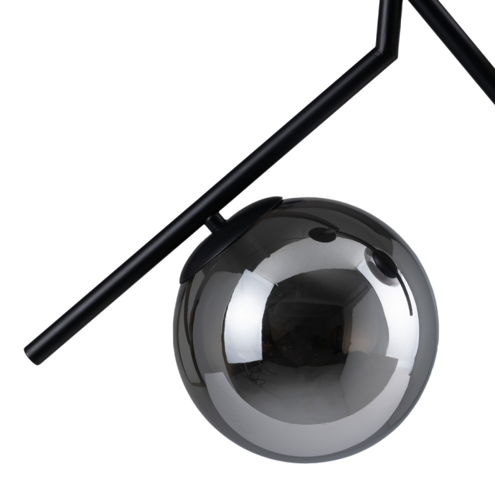 Lampă de tavan sculpturală din metal negru cu braț frânt [5]