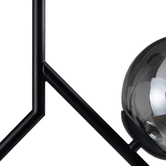 Lampă de tavan sculpturală din metal negru cu braț frânt [6]