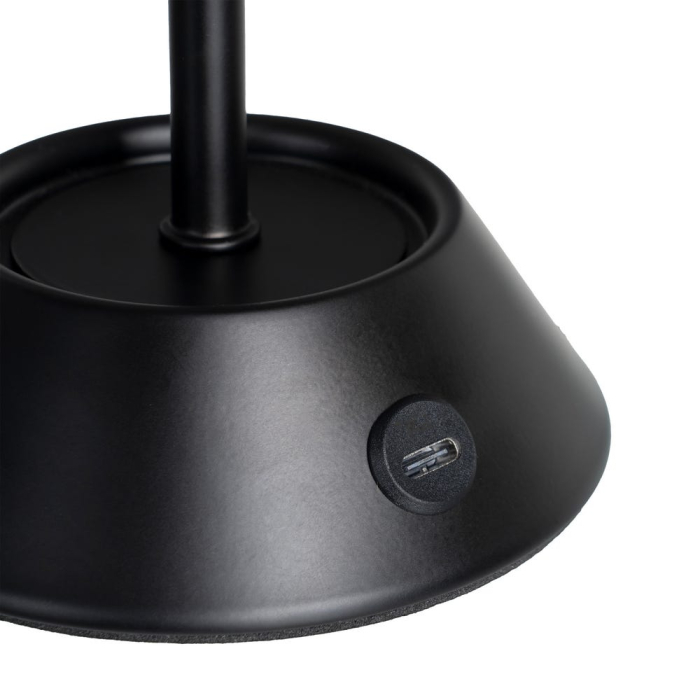 Lampă LED neagră de masă cu control tactil [6]