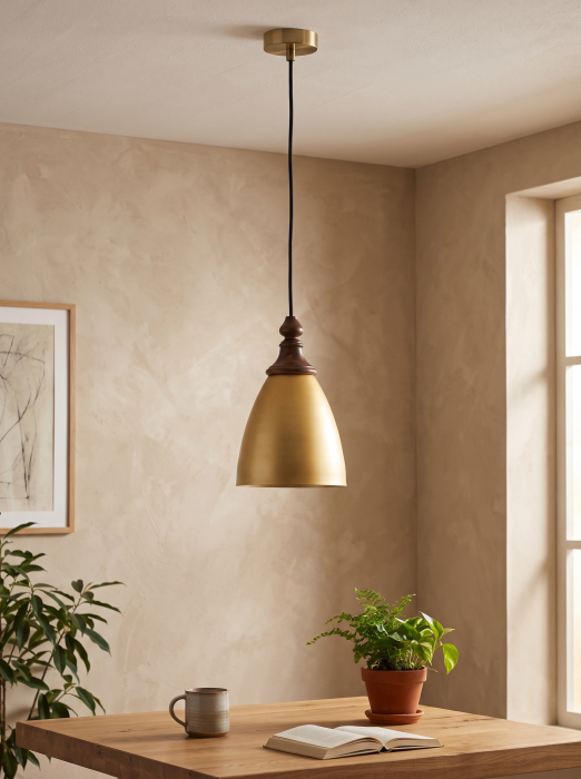 Lampă mare din metal auriu, pereche amplificată [2]