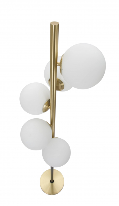Lampadar Glamy Dark, auriu negru alb [3]