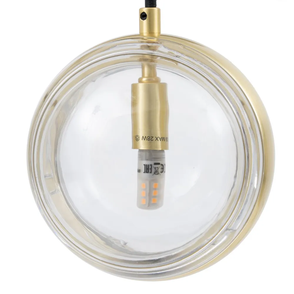 Lampa Suspendata 3 Globes, Metal Auriu Sticla - CreativDeco.ro [6]