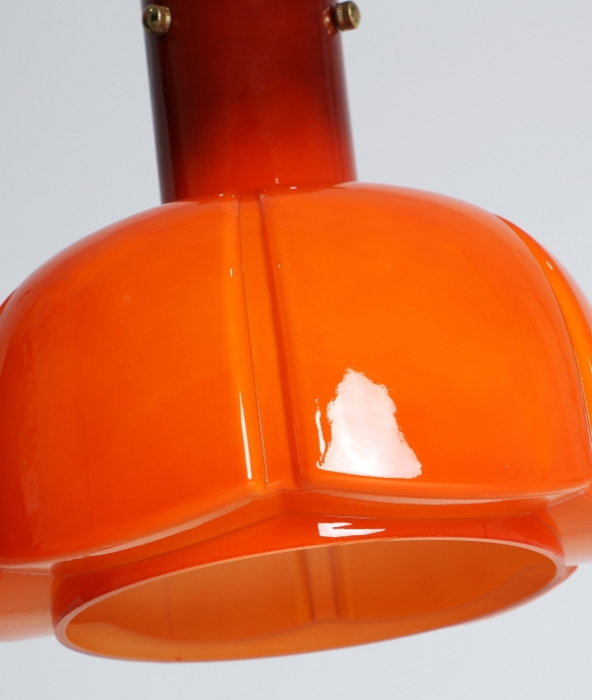 Lampă suspendată Adara sticlă portocalie și auriu [5]