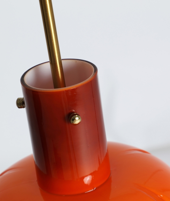 Lampă suspendată Adara sticlă portocalie și auriu [3]