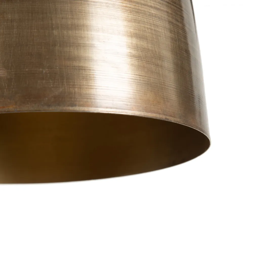 Lampa suspendata Aged gold, fier lemn, auriu [6]