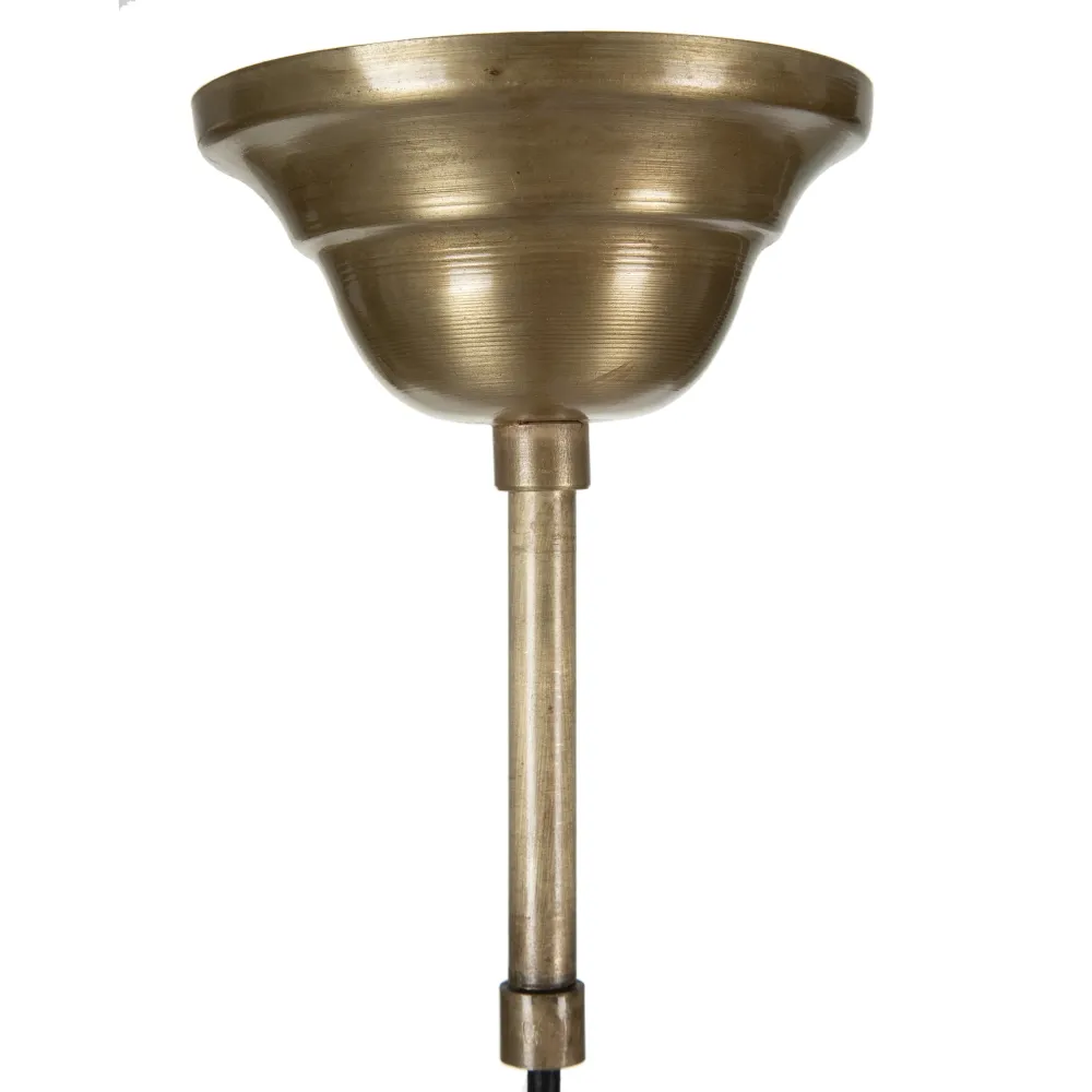 Lampa suspendata Aged gold, fier lemn, auriu [5]