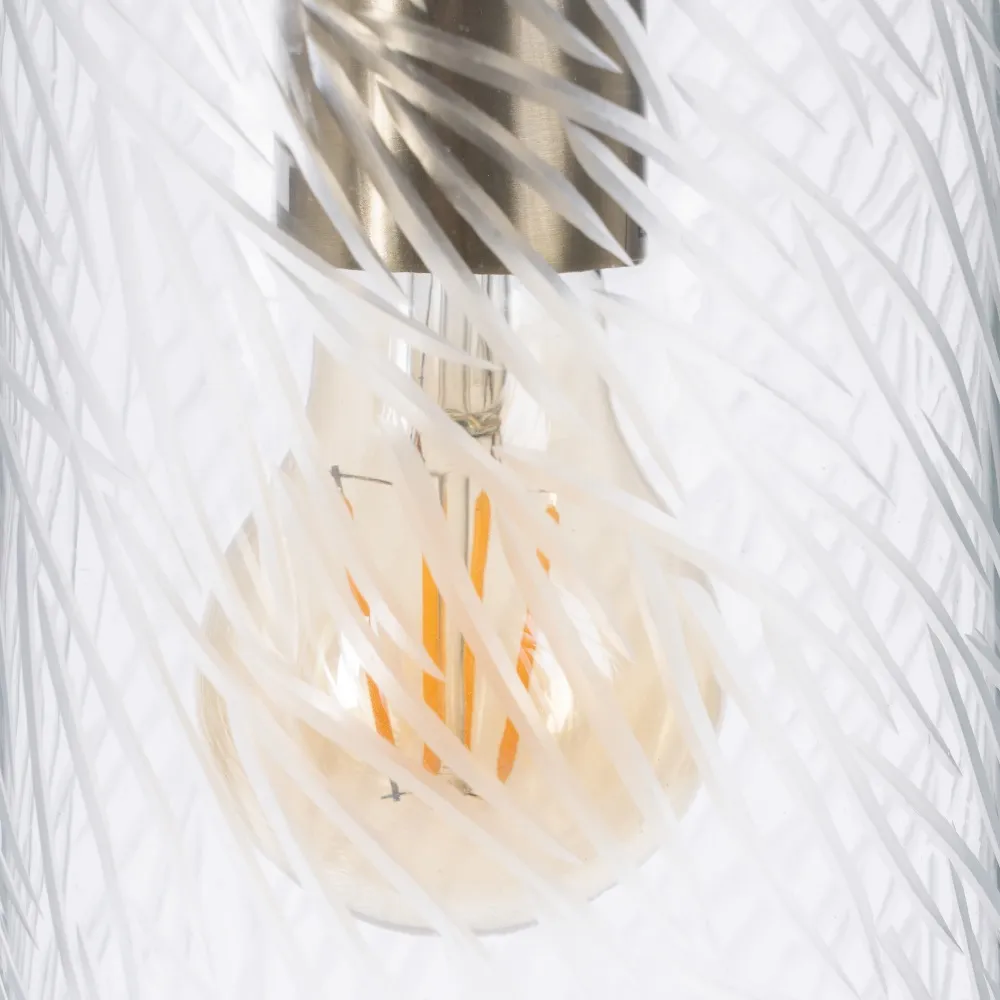 Lampa suspendata Cristal, sticla/metal, transparent/auriu, Ixia [3]