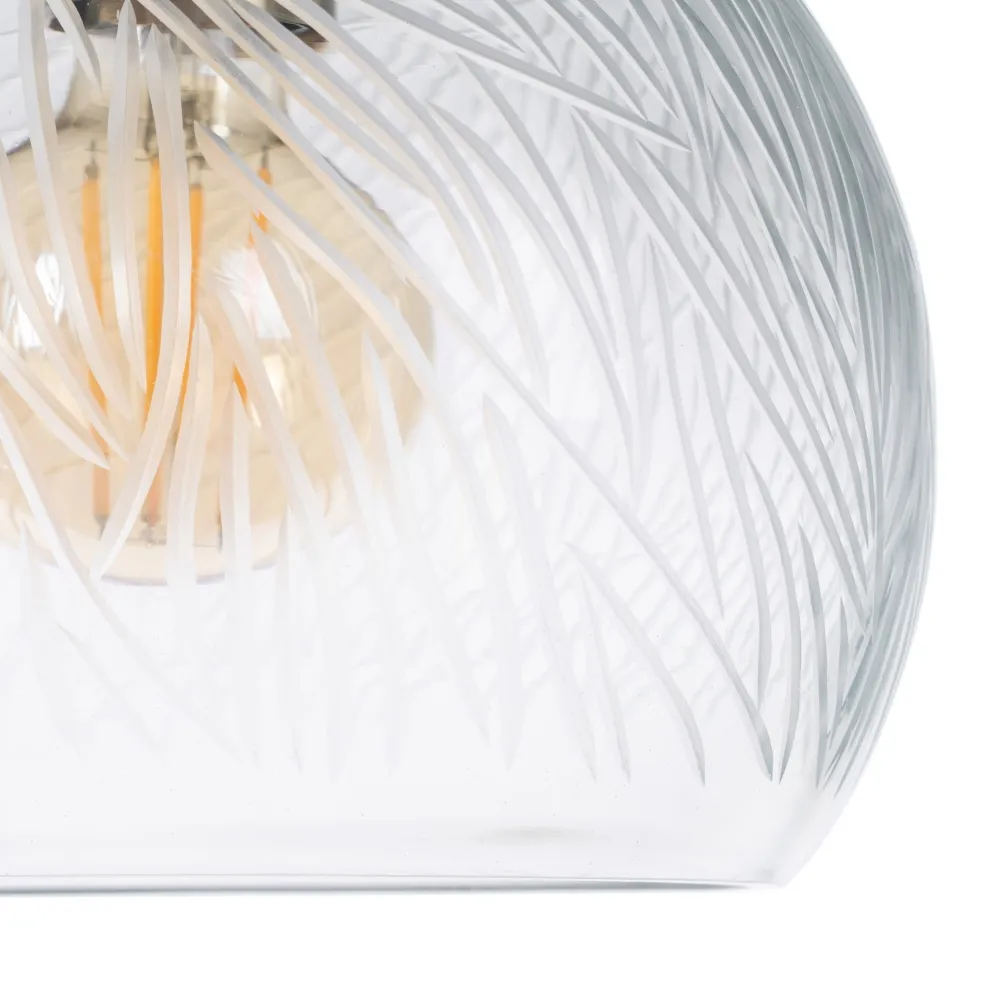Lampa suspendata Cristal, sticla/metal, transparent/auriu, Ixia [4]